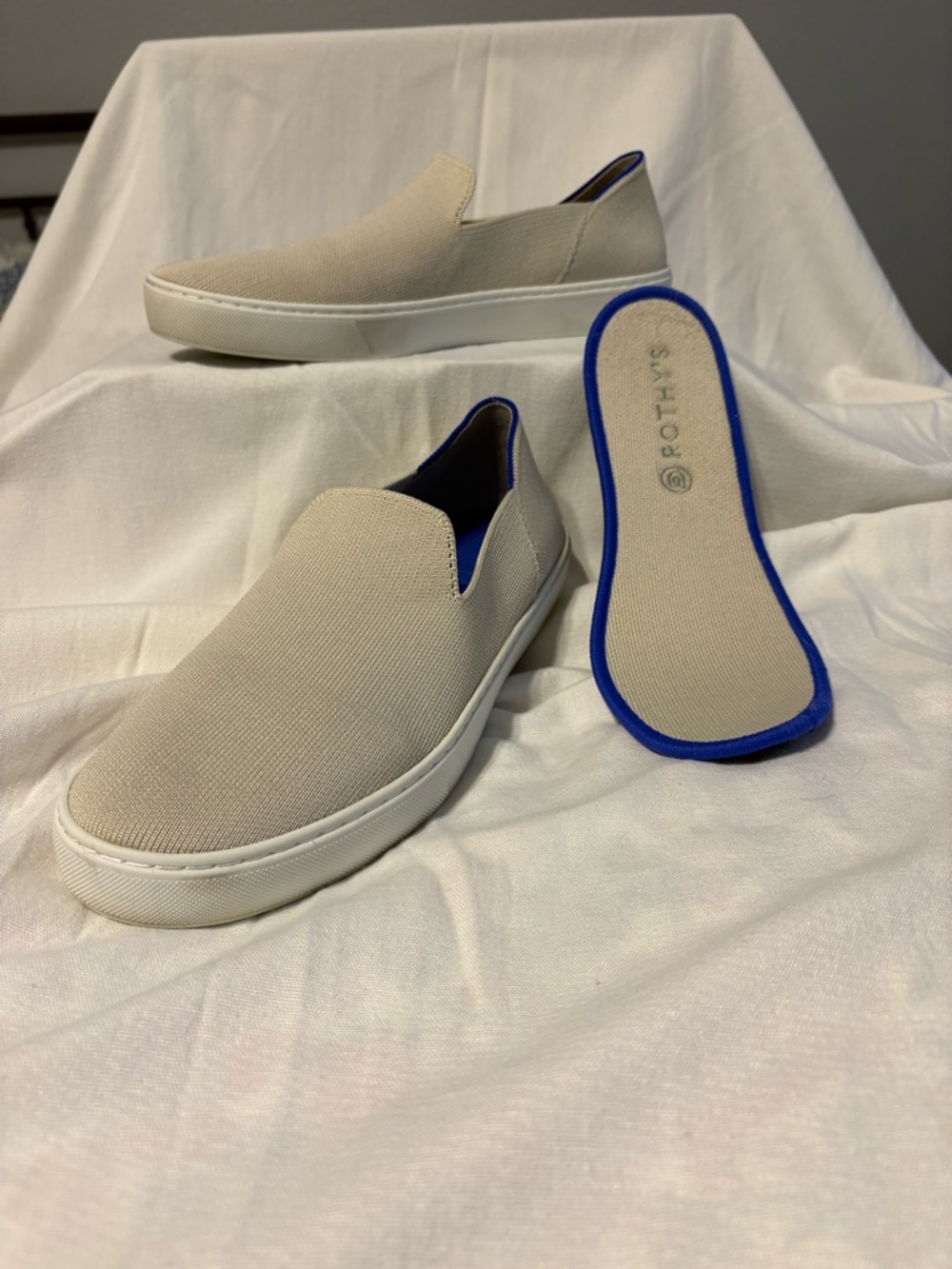 Rothy's Womens Slip-On Loafers in Beige